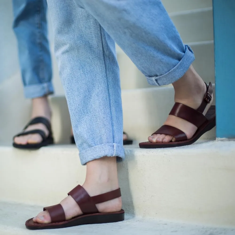 Golan - Leather Slingback Flat Sandal - Womens Sandals