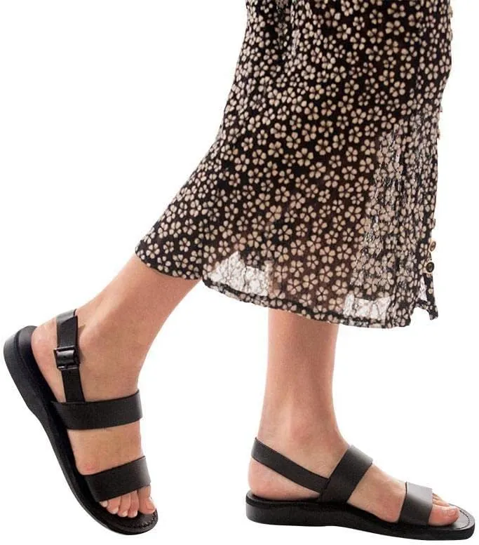 Golan - Leather Slingback Flat Sandal - Womens Sandals