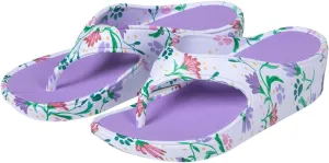 GreaterGood Paw Print Wedge Flip Flops Lightweight Shock Absorbing EVA Sandals Textured Insole Quick Dry Summer Shoes Gifts for Women