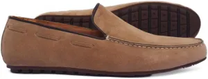 Handmade Camel Brown Suede Leather Loafer Shoes
