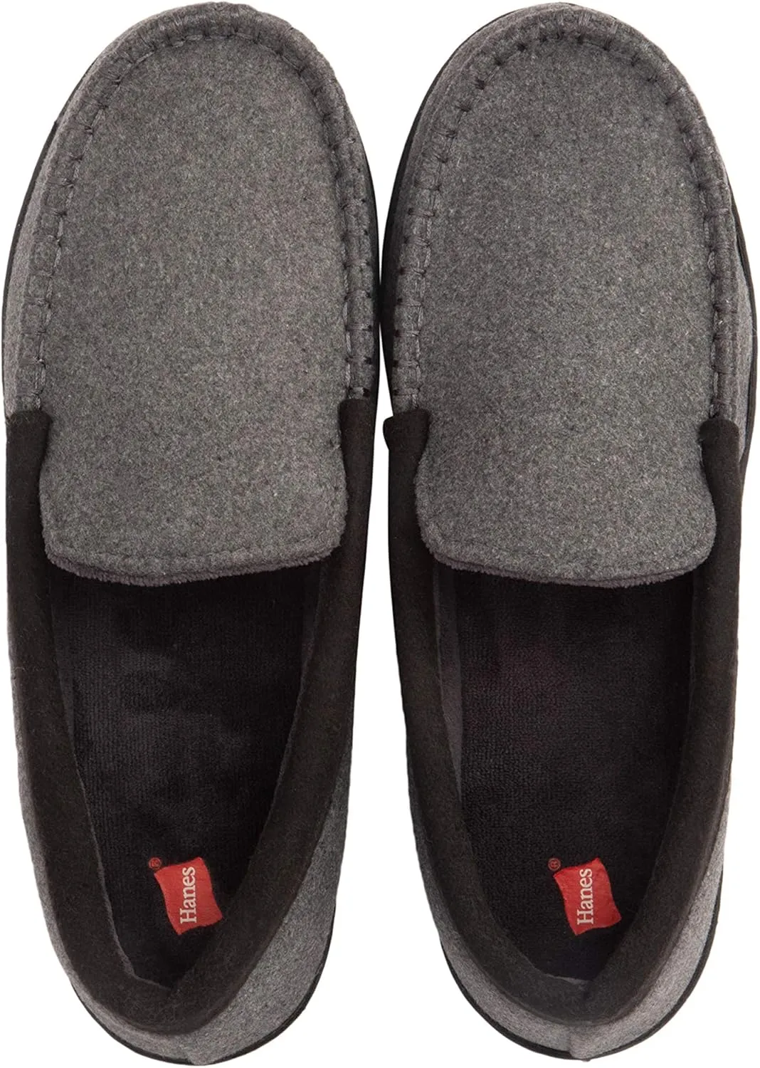 Hanes Men's Textured Moccasin Slipper