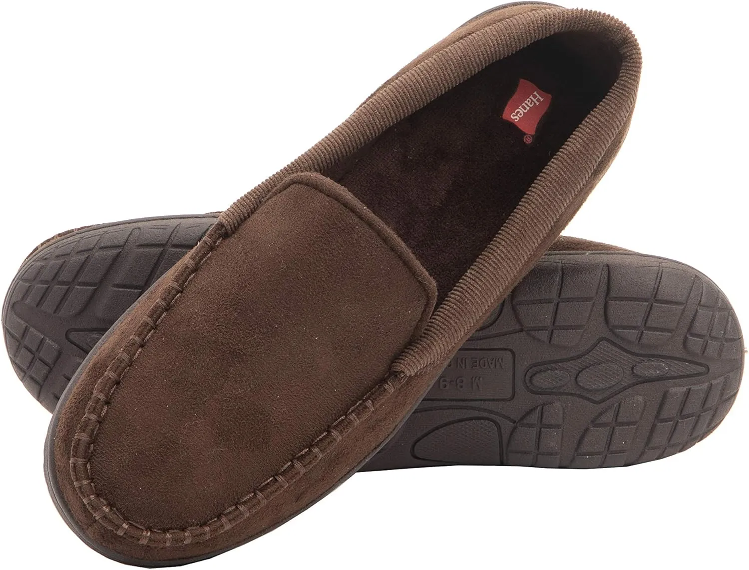 Hanes Men's Textured Moccasin Slipper