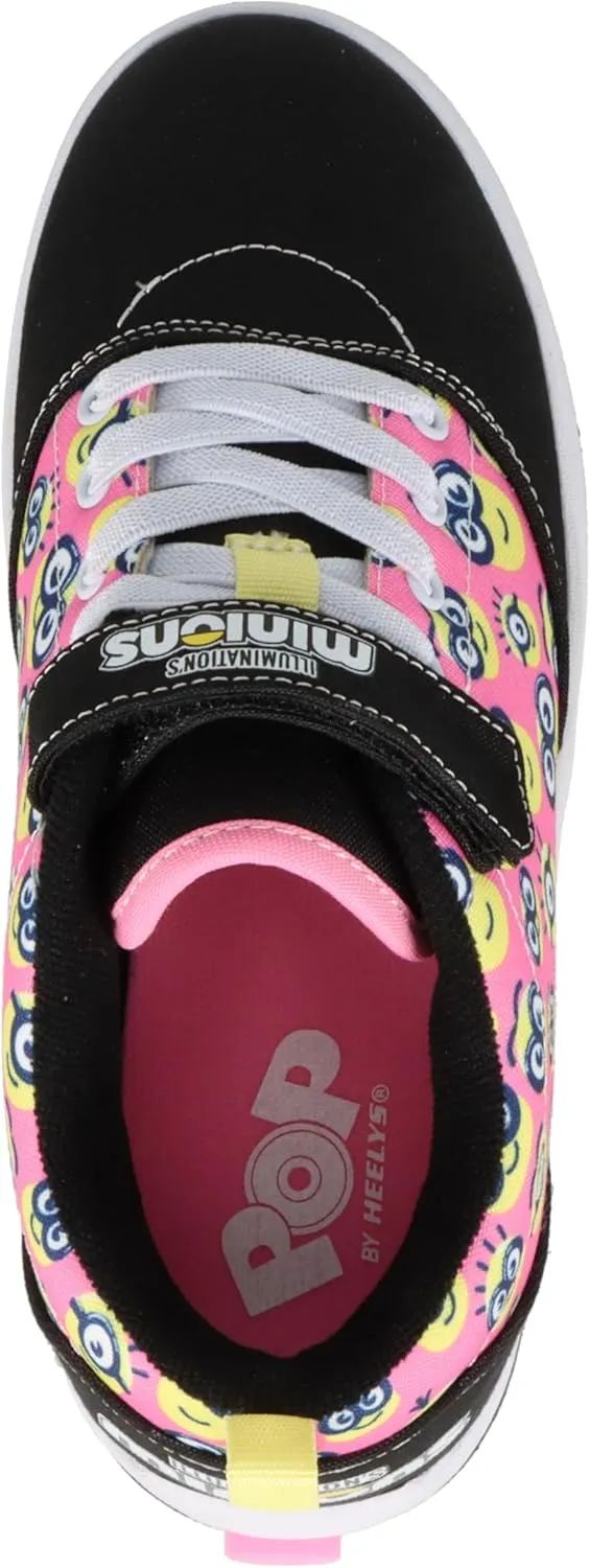 HEELYS Unisex-Child Pop Pro Blk/Pink/Yllw Wheeled Heel Shoe