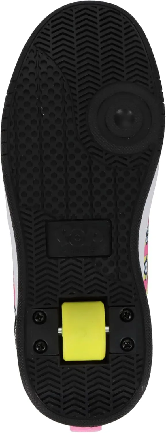 HEELYS Unisex-Child Pop Pro Blk/Pink/Yllw Wheeled Heel Shoe