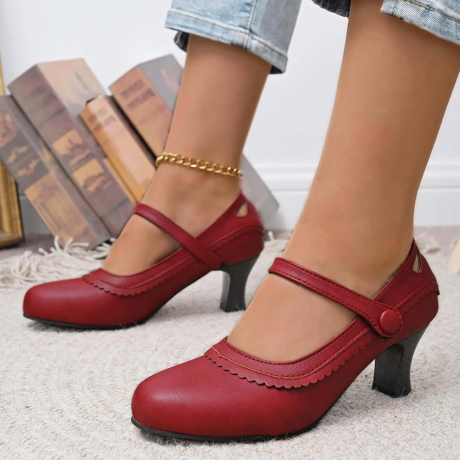 High Heels Closed Toe Heels Women's Stiletto Round Toe Dress Shoes Wedding Prom Platform Sandals for Women Wedding Wide Width Walking Dress Shoes for Party Casual Beach Vacation