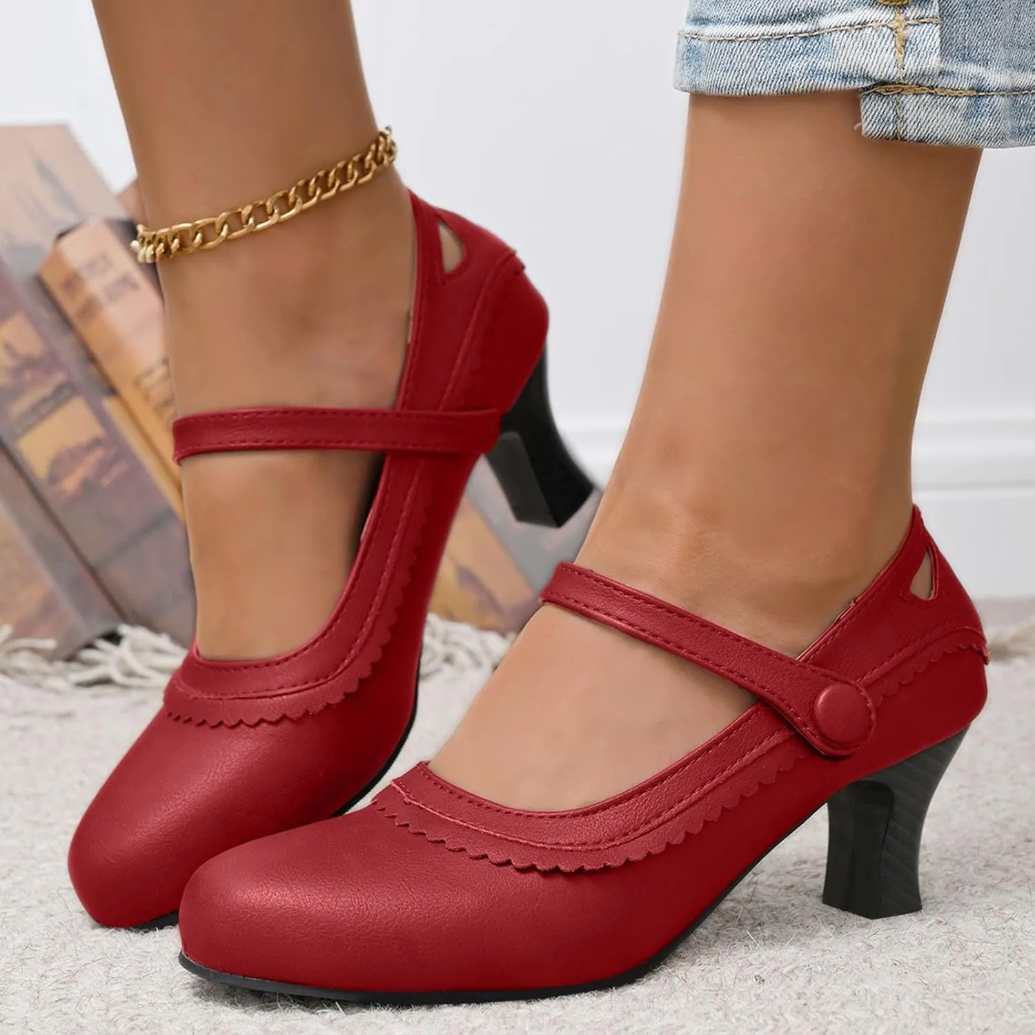 High Heels Closed Toe Heels Women's Stiletto Round Toe Dress Shoes Wedding Prom Platform Sandals for Women Wedding Wide Width Walking Dress Shoes for Party Casual Beach Vacation