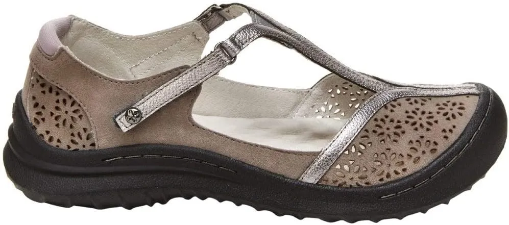 Jambu Womens Creek Cut Out T Strap Flats Casual - Brown
