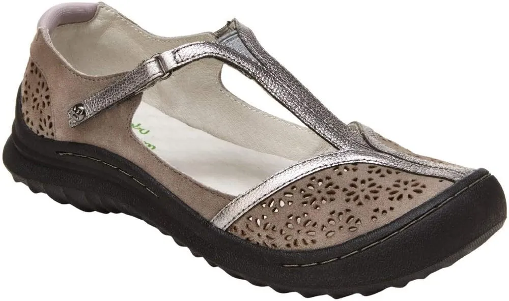 Jambu Womens Creek Cut Out T Strap Flats Casual - Brown