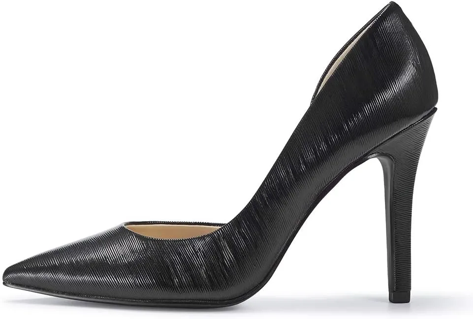 JENN ARDOR Stiletto High Heel Shoes for Women: Pointed, Closed Toe Classic Slip On Dress Pumps