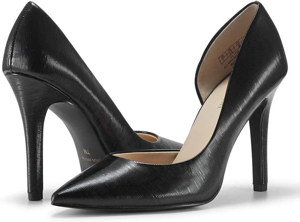 JENN ARDOR Stiletto High Heel Shoes for Women: Pointed, Closed Toe Classic Slip On Dress Pumps