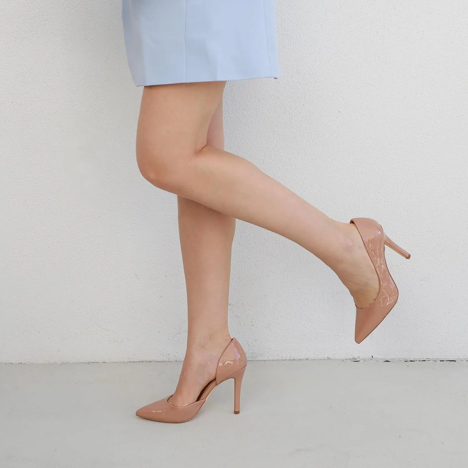 JENN ARDOR Stiletto High Heel Shoes for Women: Pointed, Closed Toe Classic Slip On Dress Pumps