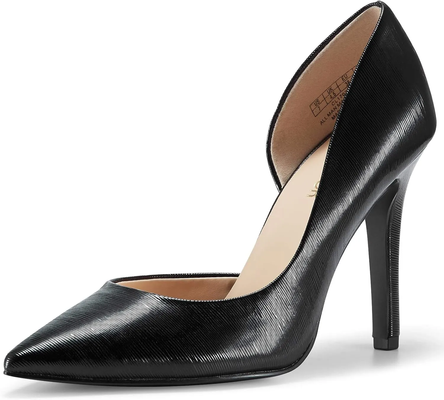 JENN ARDOR Stiletto High Heel Shoes for Women: Pointed, Closed Toe Classic Slip On Dress Pumps