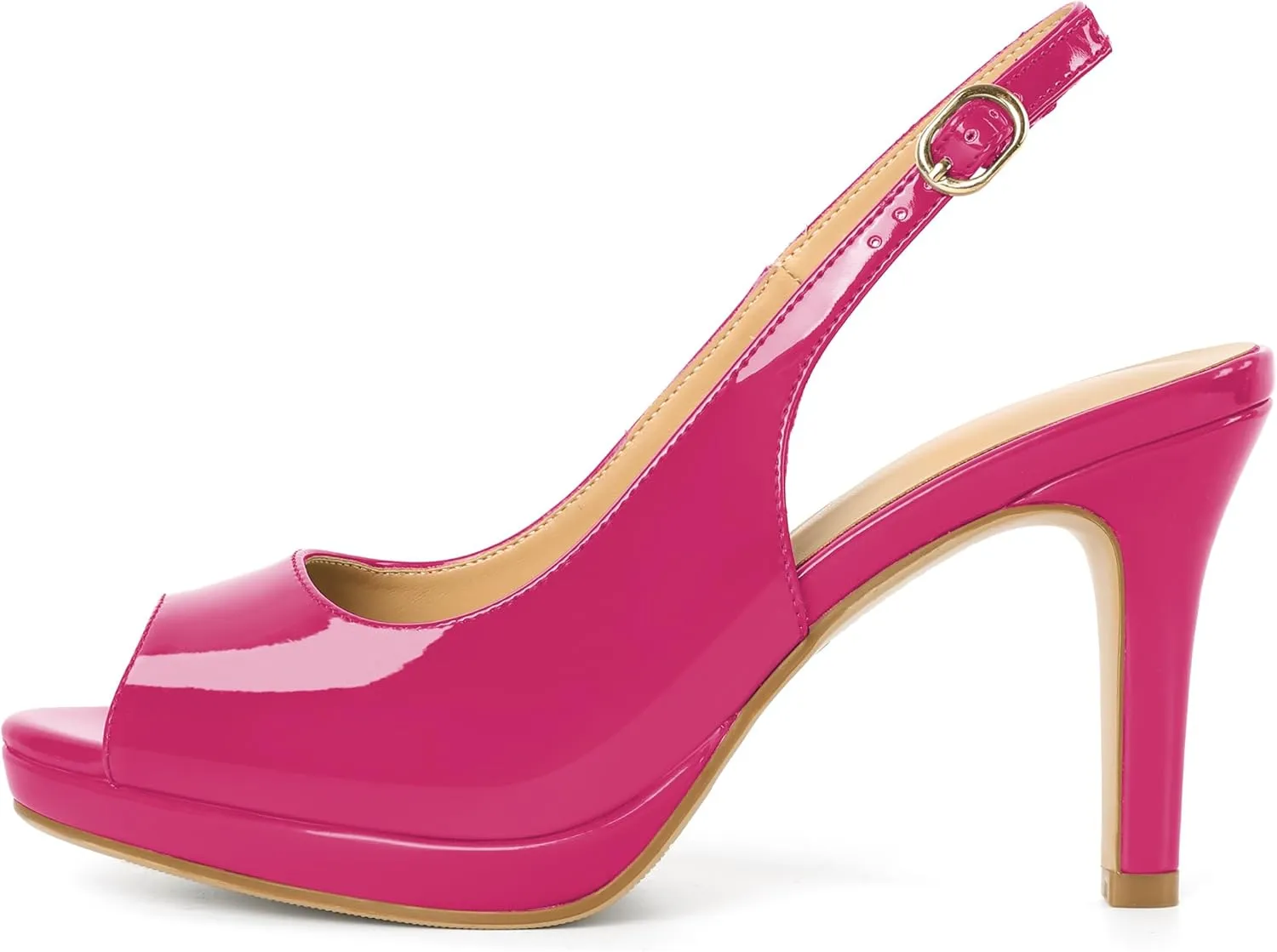 Joseywade Women's Slingback Heels Peep Toe Platform Stilettos 3.5 Inch High Heel Dress Shoes