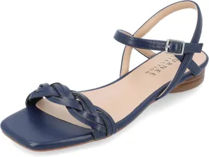 Journee Collection Womens Faux Leather Square toe Ankle Strap