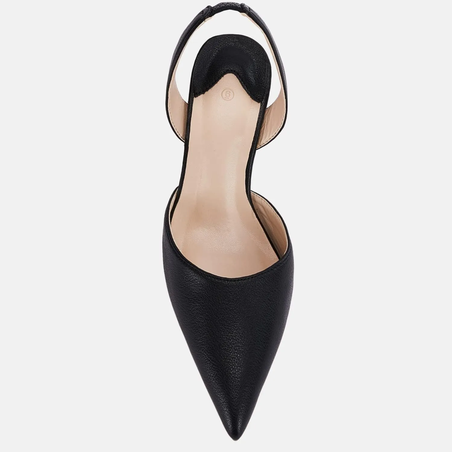 Juliet Holy Womens Pumps Shoes Pointed Toe Slip on Slingback Elastic Strap Classic Kitten Heels