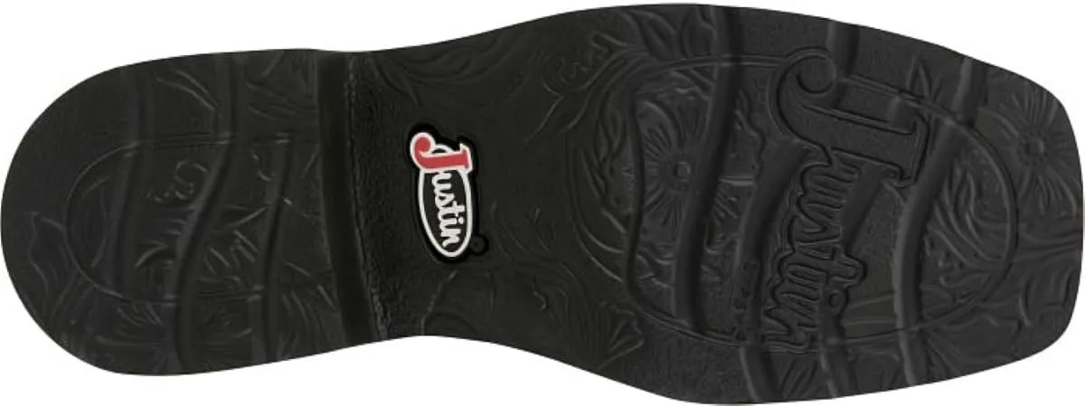 Justin Mandra 8 Western Boots for Women - Durable Cowhide Leather Square Toe Cowgirl Boots with Vivid Stitching, J-Flex Comfort & Non-Slip Outsoles