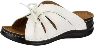 Ladies Fashion Retro Solid Color Leather Bow Tie Decorative Open Toe Thick Sole Sandals Women Nice Sandals