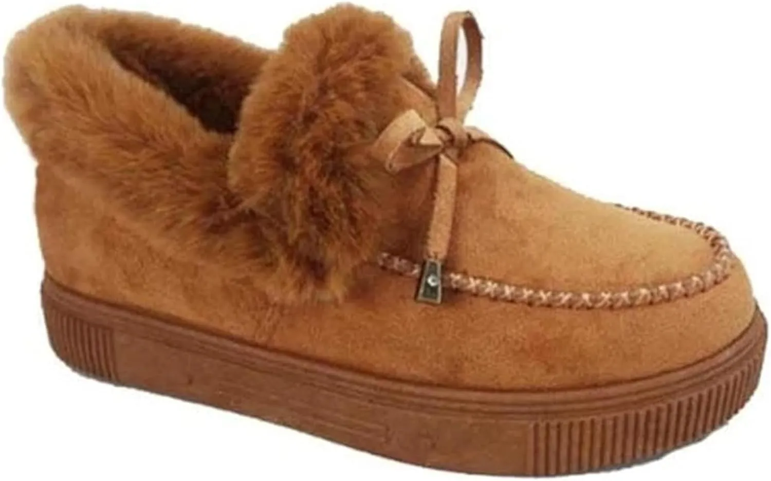 Ladmiple Boots For Women Ankle Booties Winter Snow Boots Slip on Fur Lined Cold Weather Warm Comfortable Loafers Shoes 2024