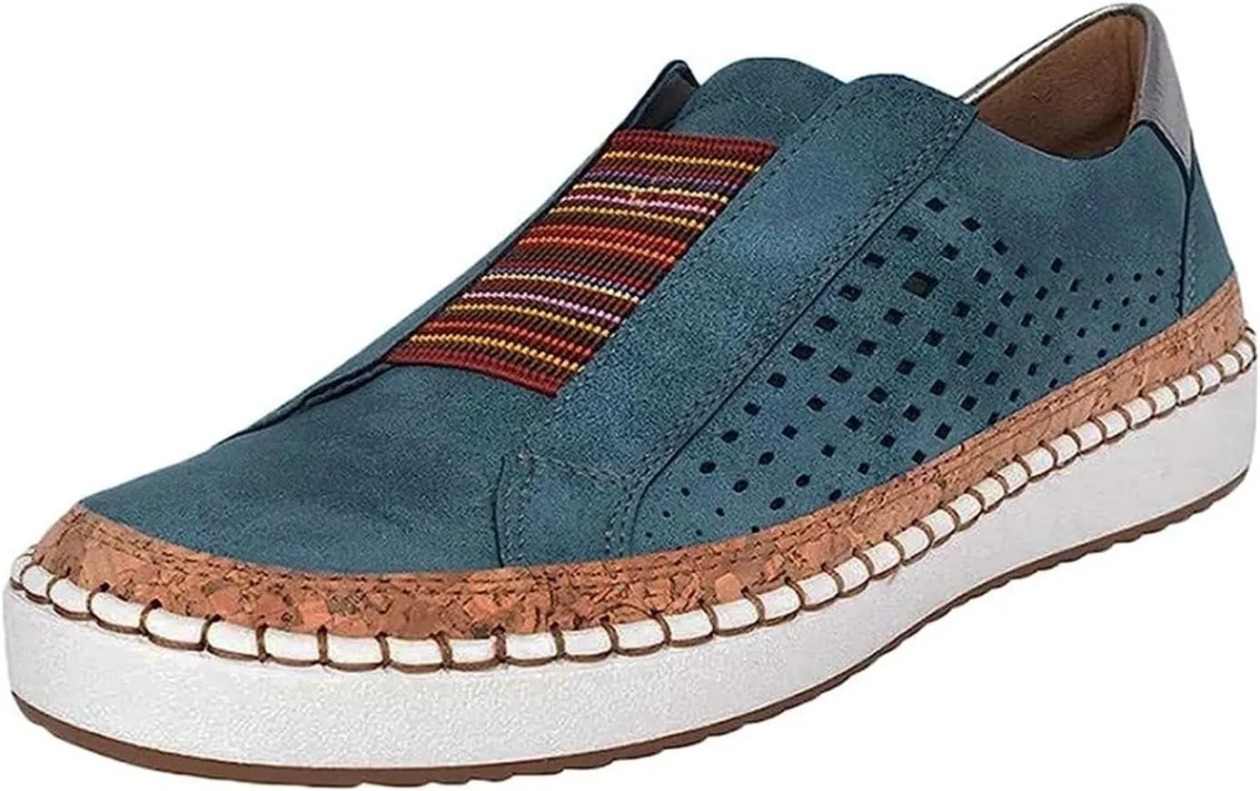 Ladmiple Shoes For Women Sneakers Trendy Canvas Shoes Casual Slip On Fashion Walking Shoes Dressy Summer Flats Loafers