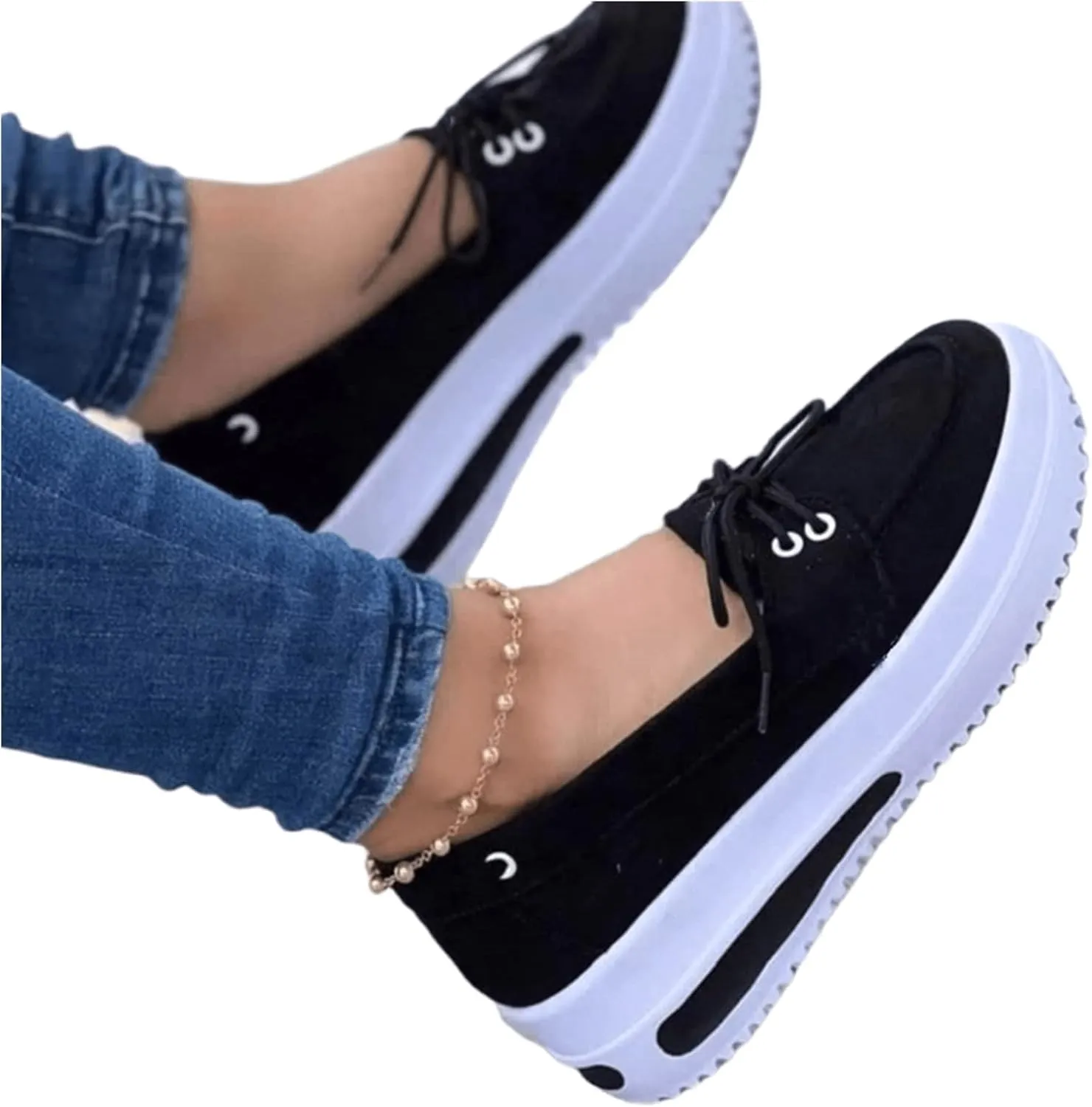 Ladmiple Shoes For Women Sneakers Trendy Canvas Shoes Low Cut Slip On Casual Dressy Summer Fashion Walking Flats Loafers