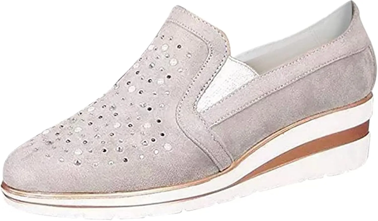 Ladmiple Shoes For Women Sneakers Trendy Slip On Canvas Shoes Fashion Comfort Dressy Casual Summer Walking Flats Loafers