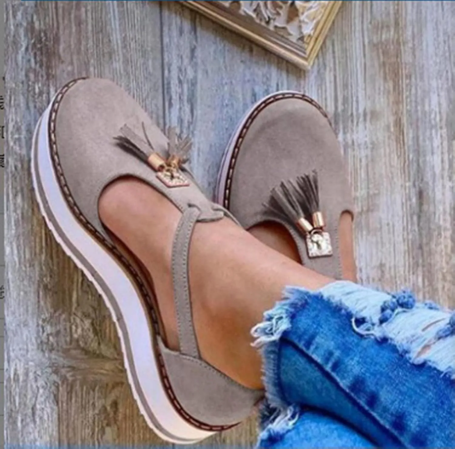 Ladmiple Shoes For Women Sneakers Trendy Slip On Comfort Casual Canvas Shoes Dressy Summer Fashion Walking Flats Loafers