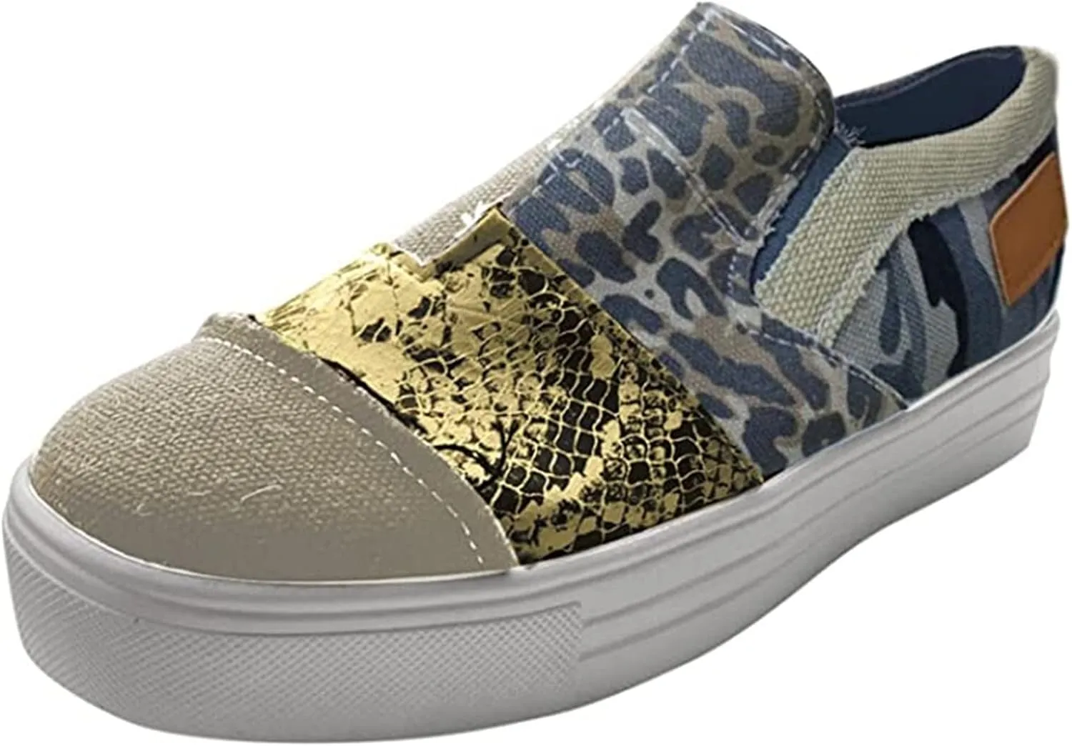 Ladmiple Shoes For Women Sneakers Trendy Slip On Loafers Canvas Shoes Fashion Dressy Casual Summer Flats Walking Sneaker