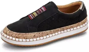 Ladmiple Sneakers For Women Trendy 2024 Canvas Shoes Casual Slip On Fashion Comfortable Walking Dressy Summer Flats Loafers