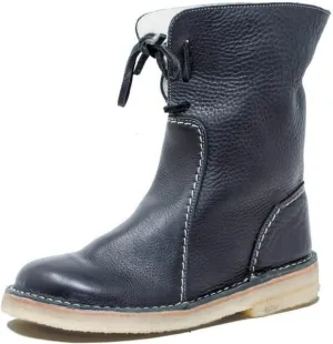Ladmiple Snow Boots For Women Cute Tall Mid Calf Winter Boots Slip on Fur Lined Cold Weather Warm Ankle Booties Walking Shoes