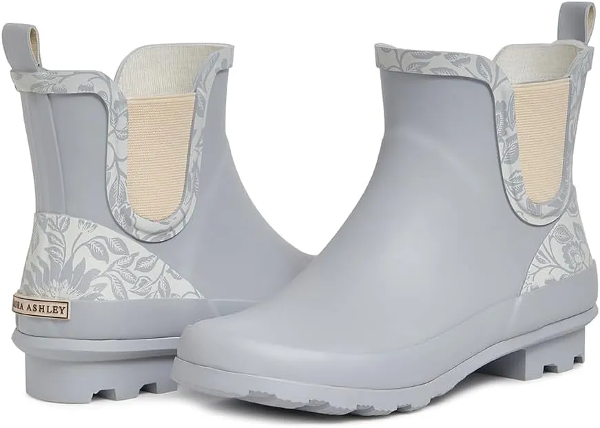 Laura Ashley Women's Rain Boots, Mid Cut Rubber Rain Boots for Women - Waterproof Ankle Boots for Ladies