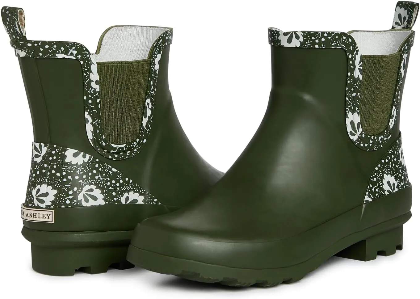 Laura Ashley Women's Rain Boots, Mid Cut Rubber Rain Boots for Women - Waterproof Ankle Boots for Ladies