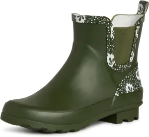 Laura Ashley Women's Rain Boots, Mid Cut Rubber Rain Boots for Women - Waterproof Ankle Boots for Ladies