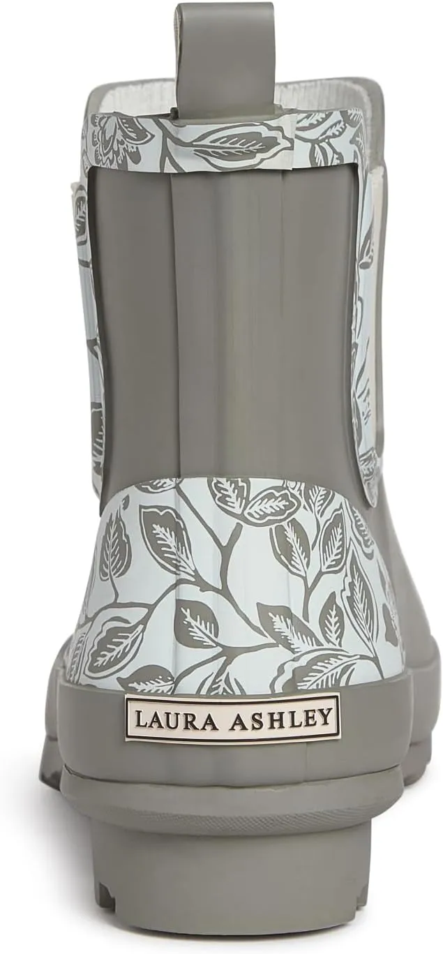 Laura Ashley Women's Rain Boots, Mid Cut Rubber Rain Boots for Women - Waterproof Ankle Boots for Ladies
