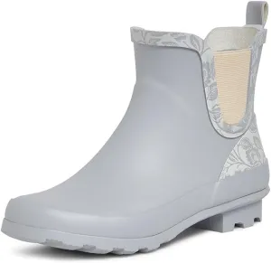 Laura Ashley Women's Rain Boots, Mid Cut Rubber Rain Boots for Women - Waterproof Ankle Boots for Ladies