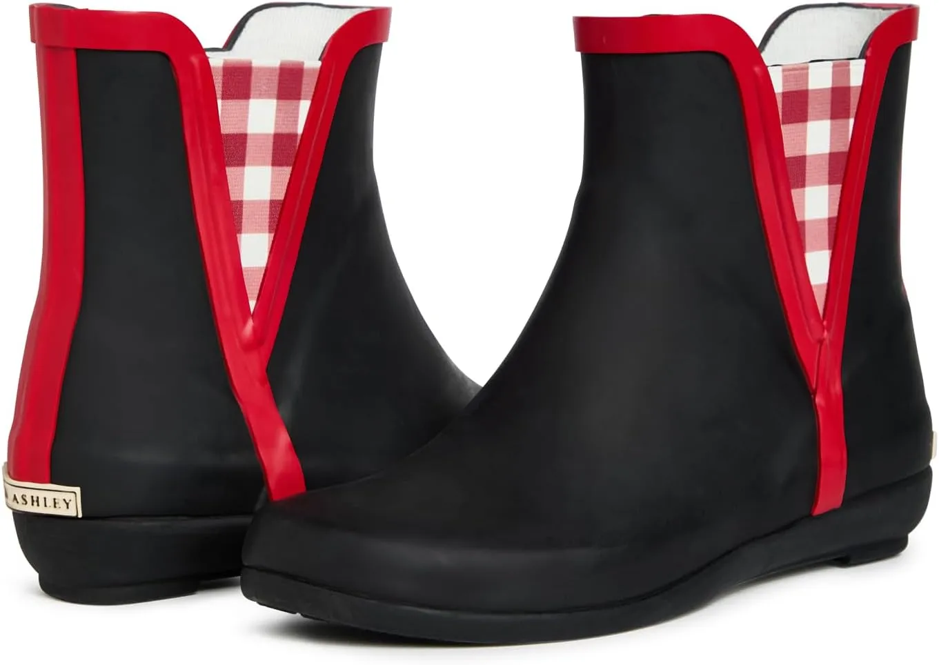 Laura Ashley Women's Rain Boots, Mid Cut Rubber Rain Boots for Women - Waterproof Flat Heeled Ankle Boots for Ladies