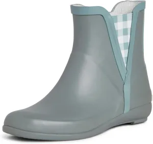 Laura Ashley Women's Rain Boots, Mid Cut Rubber Rain Boots for Women - Waterproof Flat Heeled Ankle Boots for Ladies