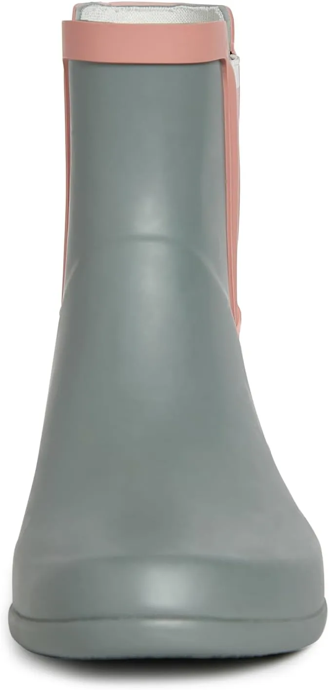 Laura Ashley Women's Rain Boots, Mid Cut Rubber Rain Boots for Women - Waterproof Flat Heeled Ankle Boots for Ladies