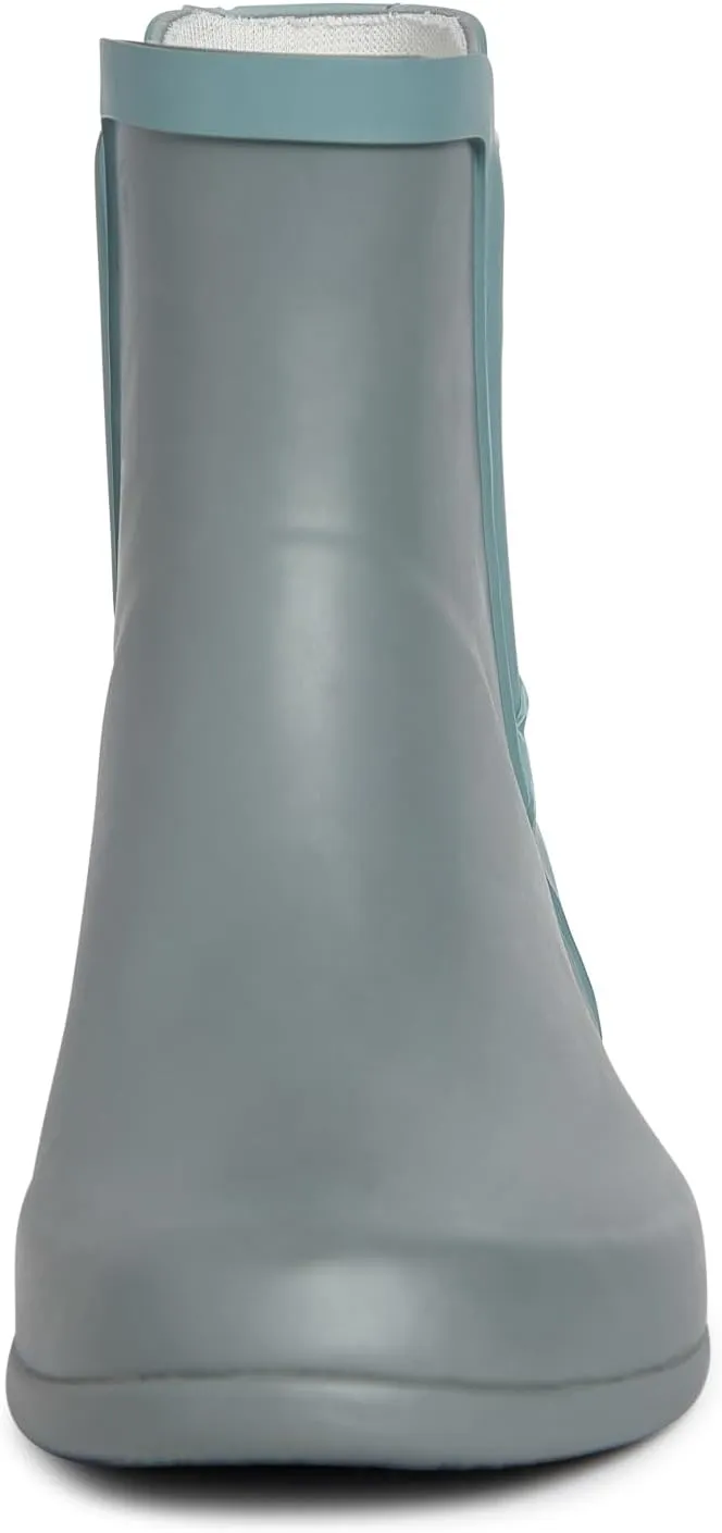 Laura Ashley Women's Rain Boots, Mid Cut Rubber Rain Boots for Women - Waterproof Flat Heeled Ankle Boots for Ladies