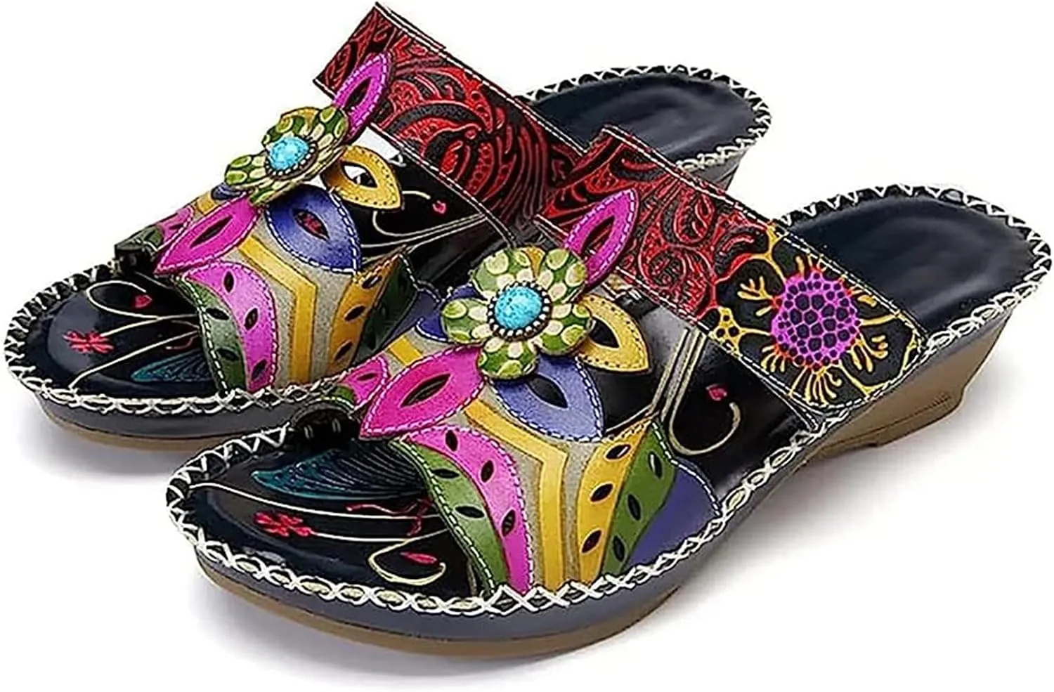 Lausiuoe Orthopedic Sandals For Women Arch Support Dressy Summer Slide Sandals Casual Soft Sole Wide Width Walking Shoes