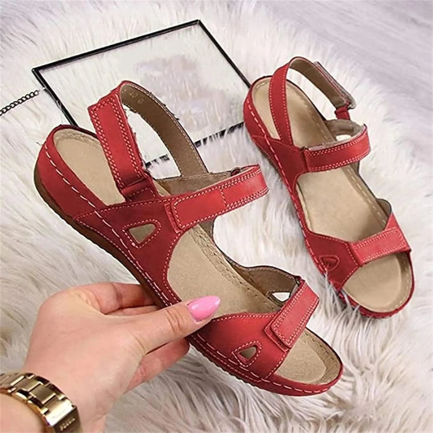 Lausiuoe Orthotic Dress Sandals For Women With Arch Support Comfortable Dressy Casual Summer Orthopedic Slides Walking Shoes