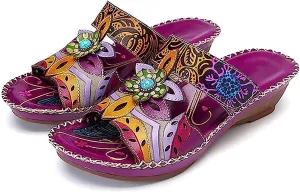 Lausiuoe Sandals Women Dressy Summer Flat Flip Flops Comfortable Walking Orthopedic Slippers Arch Support Orthotic Slides