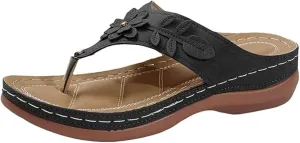 Lausiuoe Sandals Women Dressy Wedge Sandals Comfortable Walking Orthotic Arch Support Summer Orthopedic Thong Flip Flops 2025