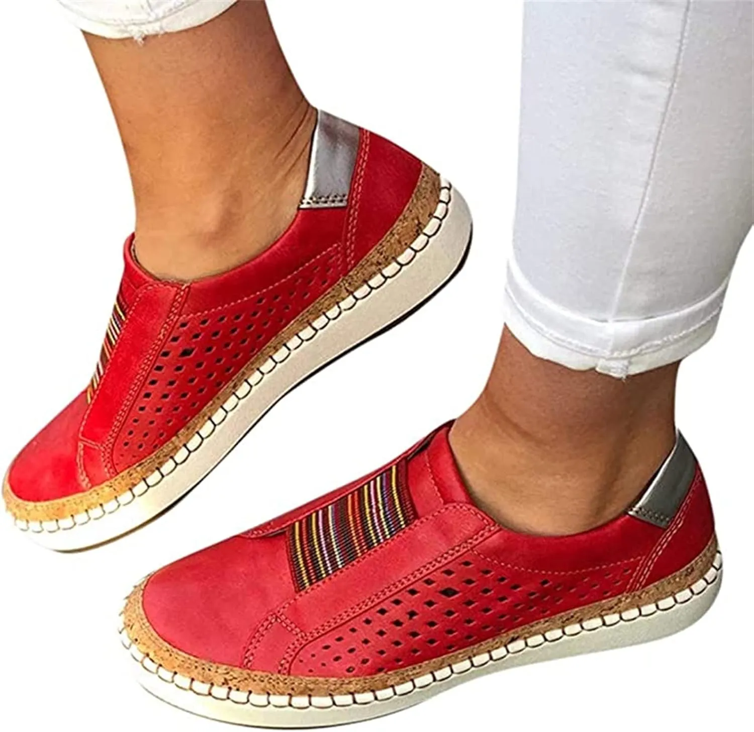 Lausiuoe Sneakers For Women Trendy 2024 Canvas Shoes Low Top Fashion Comfortable Classic Casual Soft Walking Flat Loafers
