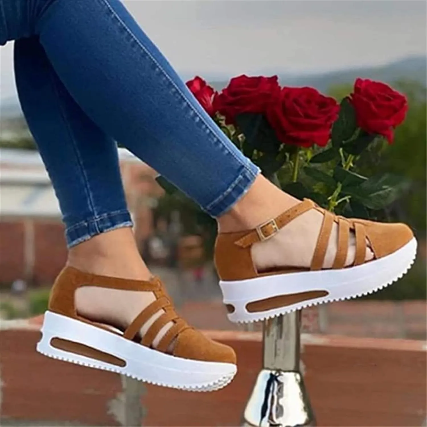 Lausiuoe Sneakers For Women Trendy 2024 Fashion Canvas Shoes Lightweight Non-Slip Casual Soft Comfortable Walking Flat Loafer