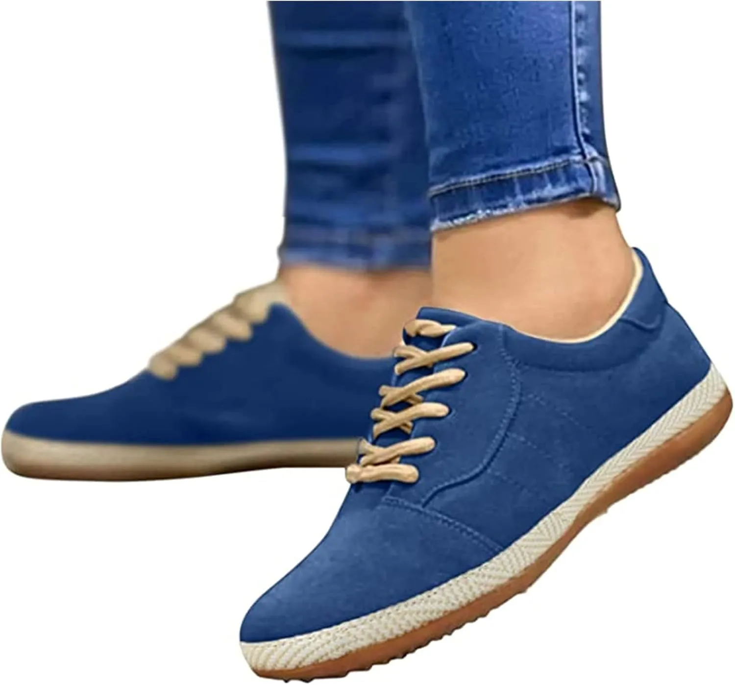 Lausiuoe Sneakers for Women Trendy 2024 Low Top Classic Casual Canvas Shoes Fashion Slip On Comfortable Walking Flat Loafers