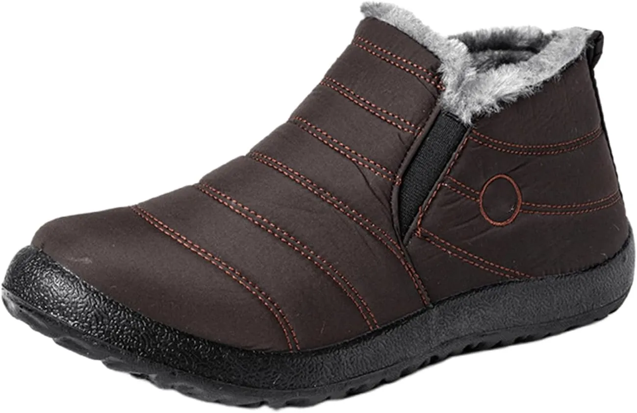 Lausiuoe Snow Boots For Women Waterproof Insulated Non Slip Winter Ankle Booties Warm Fur Lined Sneakers Outdoor Shoes