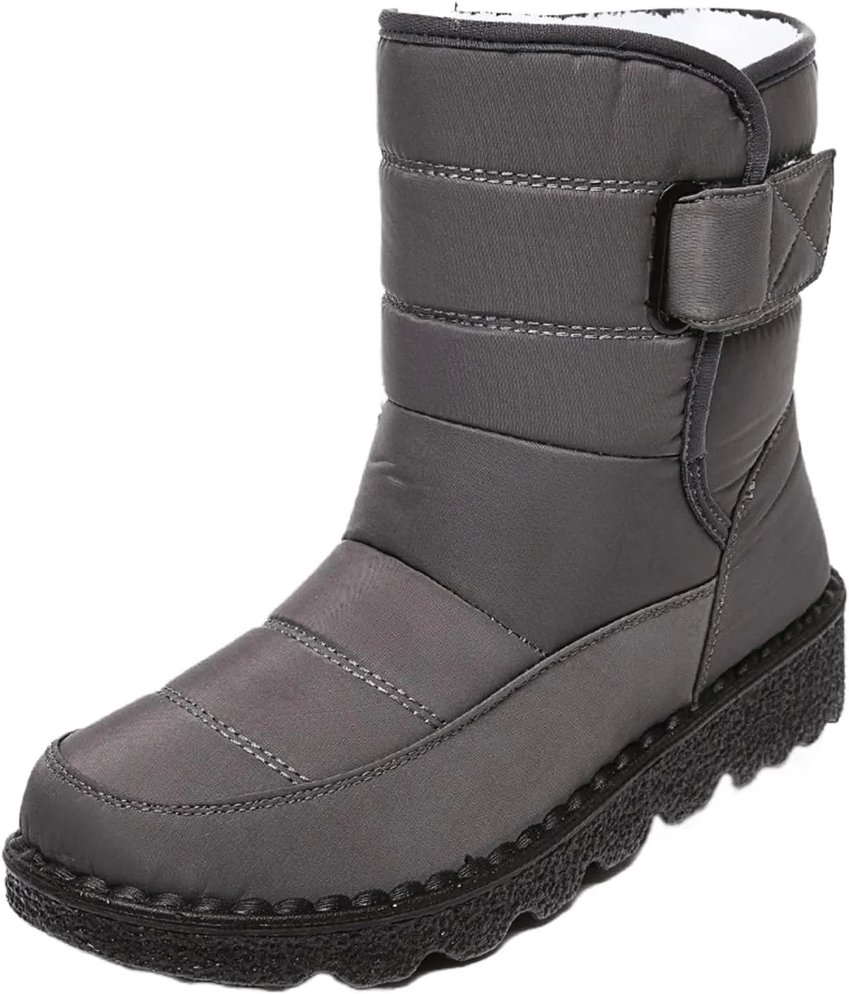 Lausiuoe Snow Boots For Women Waterproof Insulated Wide Width Winter Warm Fur Lined Ankle Booties Outdoor Walking Shoes