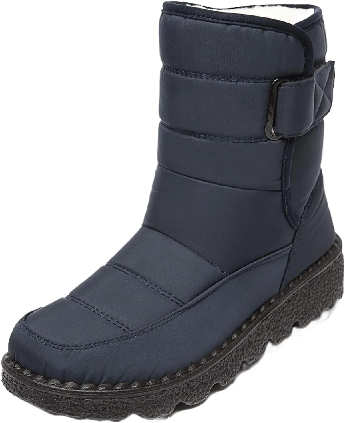 Lausiuoe Snow Boots For Women Waterproof Insulated Wide Width Winter Warm Fur Lined Ankle Booties Outdoor Walking Shoes