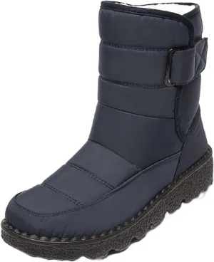 Lausiuoe Snow Boots For Women Waterproof Insulated Wide Width Winter Warm Fur Lined Ankle Booties Outdoor Walking Shoes