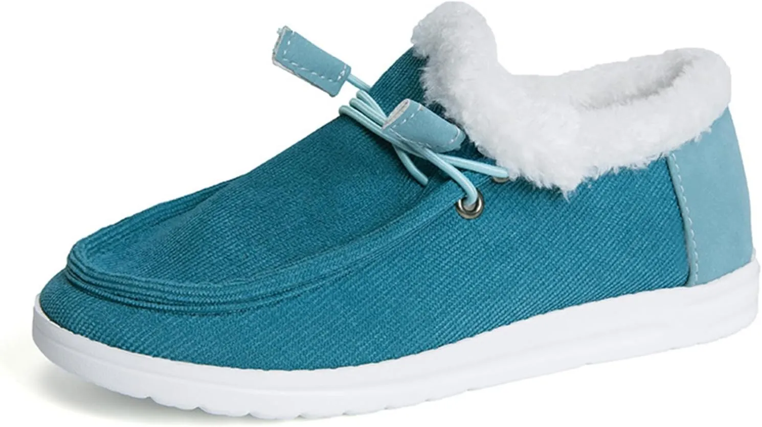 Lausiuoe Snow Boots For Women Wide Width Cotton Warm Fur Line Winter Comfortable Flat Booties Trendy Fuzzy Outdoor Shoes